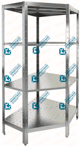 Стеллаж производственный угловой перфорированный  HICOLD  НСКУВ-4/5 П