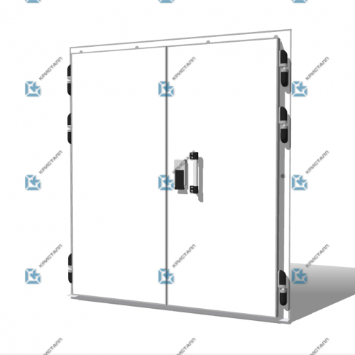 Дверь распашная двуств. низкотемп. 1600×3000 120мм