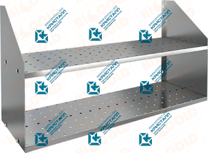Полка настенная двойная перфорированная  HICOLD  НПД-12/4 П