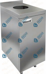 Стол закрытый с отверстием для сбора отходов, с бортом  HICOLD  НБМДСО-4/5Б