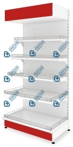 Стеллаж пристенный прямой