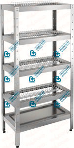 Стеллаж нержавеющий для сушки посуды  HICOLD  НСДСТ-6/4