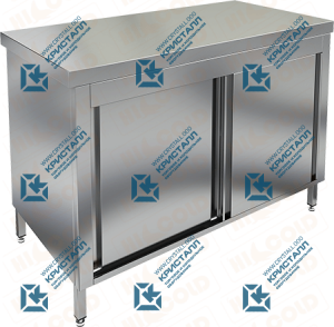 Стол нержавеющий центральный купе с 2-мя полками  HICOLD  НСЗК-15/6