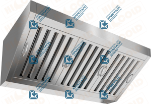 Зонт вытяжной пристенный без козырька  HICOLD  ЗВПО-1308