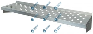 Полка настенная решетчатая