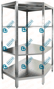 Стеллаж производственный угловой перфорированный  HICOLD  НСКУВ-5/6 П