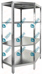 Стеллаж производственный угловой перфорированный  HICOLD  НСКУВ-4/6 П