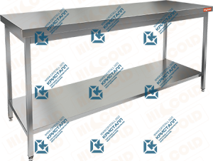 Стол нержавеющий разделочный центральный с полкой  HICOLD  НСО-20/7П