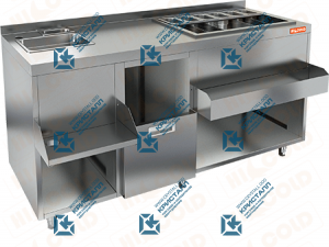 Барная станция  HICOLD  НБМКС-15/7БПК (без ящиков и вертушки)